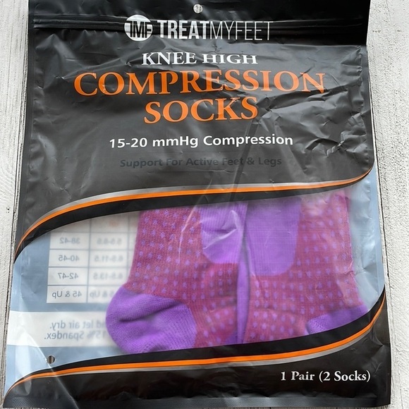Treat My Feet, New and Sealed, Compression Socks • Size Medium • Knee High - Picture 2 of 6